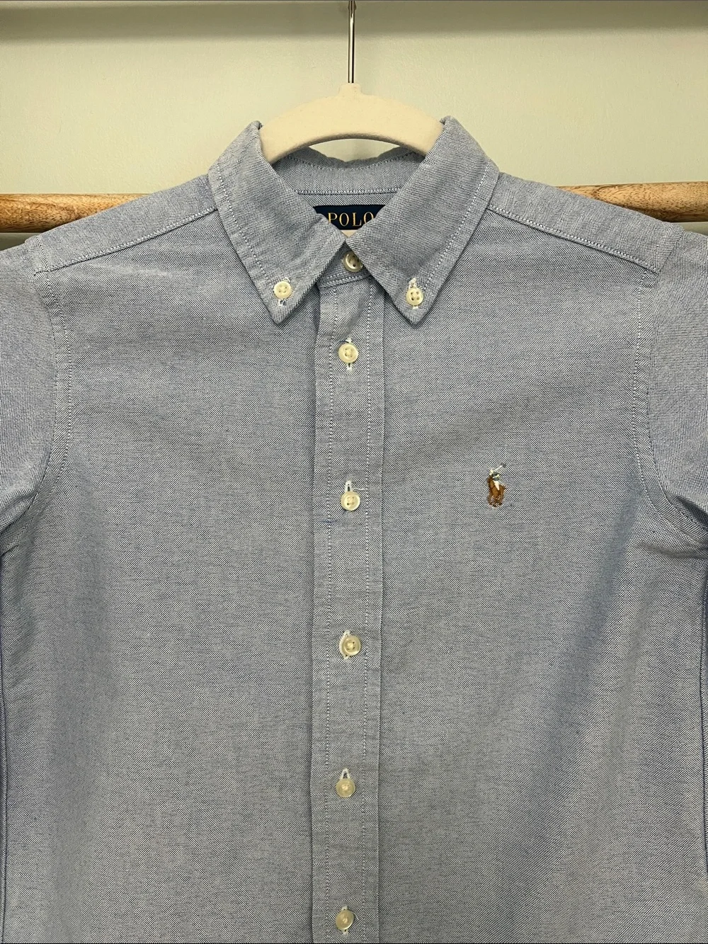 Boys Ralph Lauren  Blue chambray long sleeve Button-Down Shirt for Kids size 6